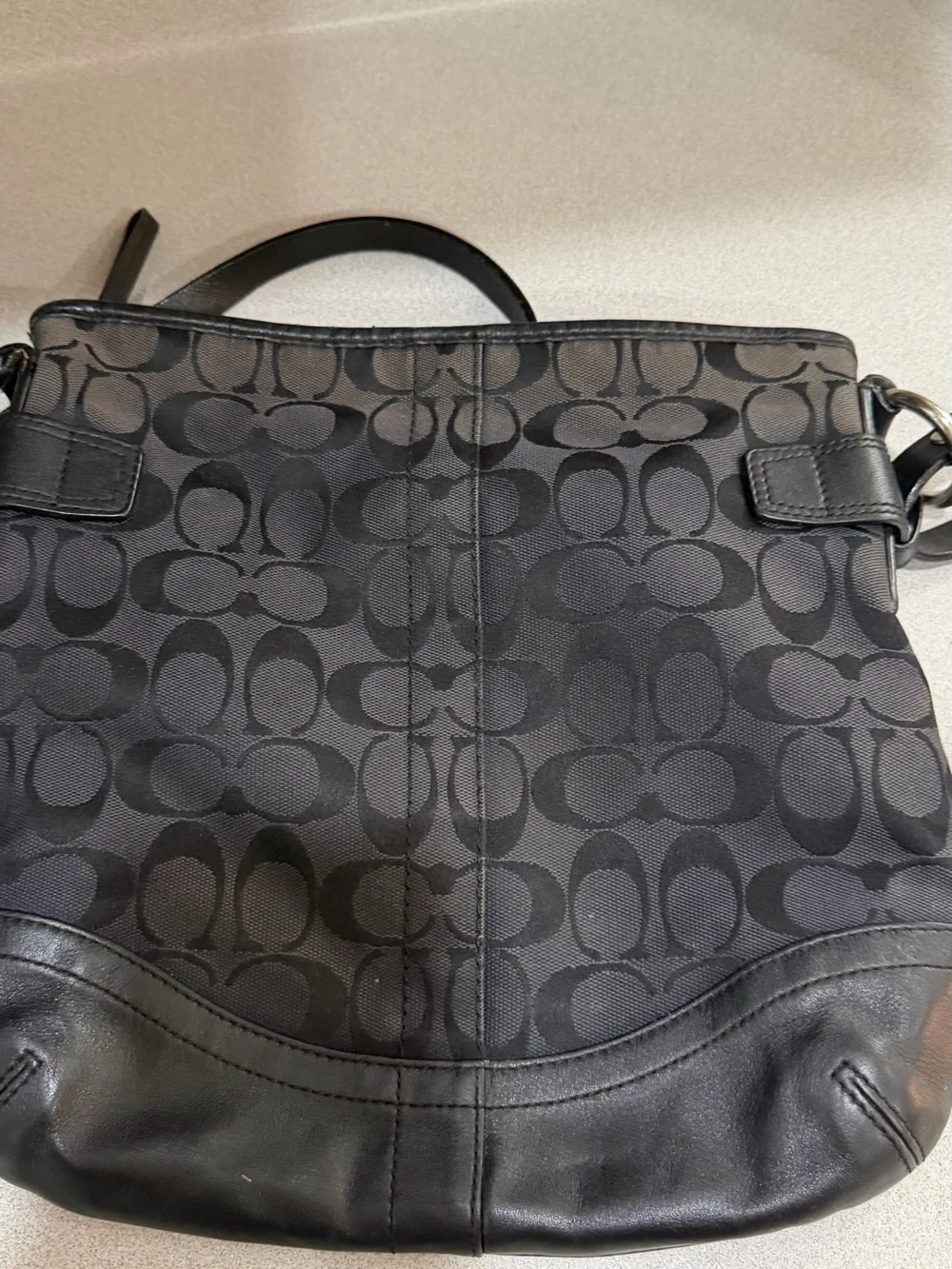Coach shoulder bag slight fading at top of bag reflects price